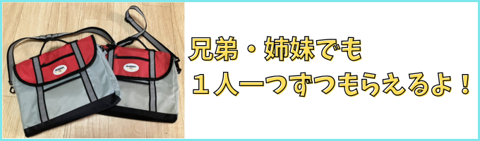 学研の専用カバンは、兄弟でも別々でもらえる。