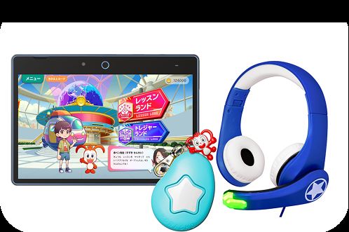 2026年からのチャレンジタッチ新1年生の「光る!マイクつきヘッドフォン」の写真。