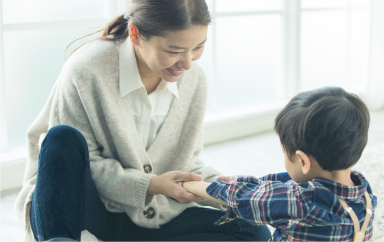 学研教室の0・1・2歳コースは、育児に自信が持てる。