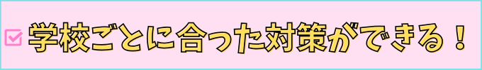 進研ゼミ中学講座の中高一貫スタイルは、学校ごとに合った定期テスト対策ができる。